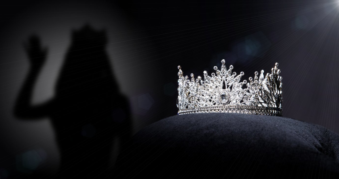 Diamond Silver Crown for Miss Pageant Beauty Contest, Crystal Ti